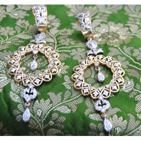 Silver Gold  Dangler Earrings